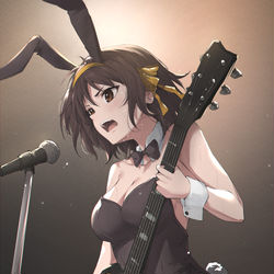This is a pixiv picture whose title is Haruhi Suzumiya.