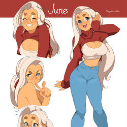 This is a pixiv picture whose title is June Character Sheet.