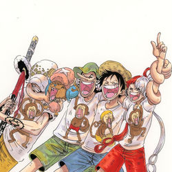 This is a pixiv picture whose title is “ビンクスの酒を 届けにゆくよ！！！”.