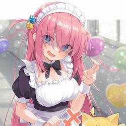 This is a pixiv picture whose title is メイド服ぼっちちゃん.