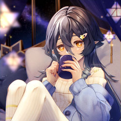This is a pixiv picture whose title is お部屋着レイラちゃん.