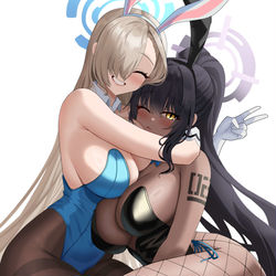This is a pixiv picture whose title is アスナ💙💜カリン.