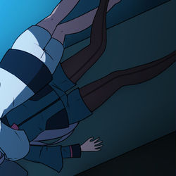 This is a pixiv picture whose title is 水星魔女-夹脚.