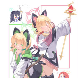 This is a pixiv picture whose title is momoi & midori.