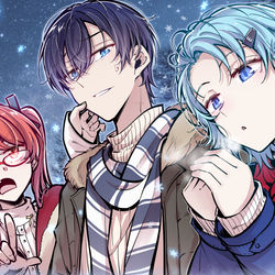 This is a pixiv picture whose title is 爱茵X瓦尔特X特斯拉.