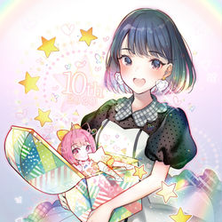 This is a pixiv picture whose title is 10thアニバーサリーライブお疲れさまでした！.