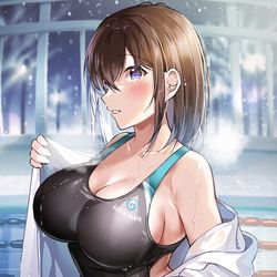 This is a pixiv picture whose title is 「遅くまで付き合ってくれてありがとう」.