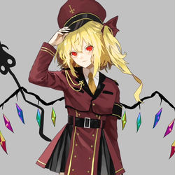This is a pixiv picture whose title is 軍服×フランちゃん.