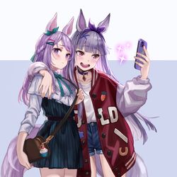 This is a pixiv picture whose title is McQueen & GoldShip.
