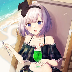 This is a pixiv picture whose title is 水着妖夢.
