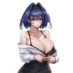 This is a pixiv picture whose title is Ouro Kronii : Hololive.