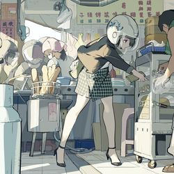 This is a pixiv picture whose title is 朝食.