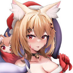 This is a pixiv picture whose title is Squchan🎅 - Vtuber Fanart.