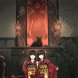 This is a pixiv picture whose title is 暗黒館の殺人.