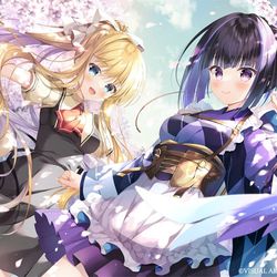 This is a pixiv picture whose title is 観鈴ちん＆鴉羽さん🌸.