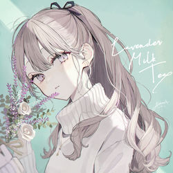 This is a pixiv picture whose title is ラベンダーミルクティー.