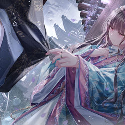 This is a pixiv picture whose title is Don't leave me alone.