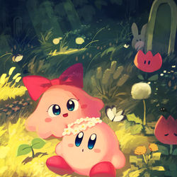 This is a pixiv picture whose title is ごちゃまぜカービィ秋.