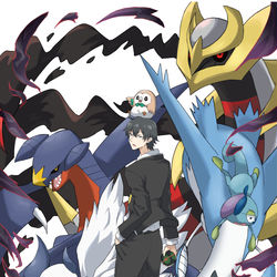 This is a pixiv picture whose title is 比企谷八幡手持ちポケモン+伝説.