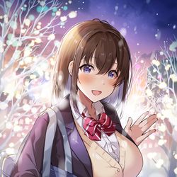 This is a pixiv picture whose title is 煌めく夜に待ち合わせ.