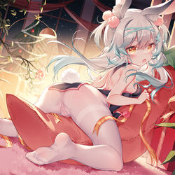 This is a pixiv picture whose title is 兔兔的圣诞.