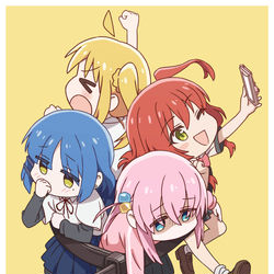 This is a pixiv picture whose title is 結束バンド.