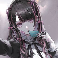 This is a pixiv picture whose title is # 病み垢さんと繋がりたい.