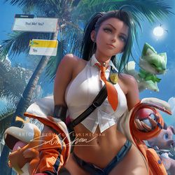This is a pixiv picture whose title is ネモ Nemona 妮莫.