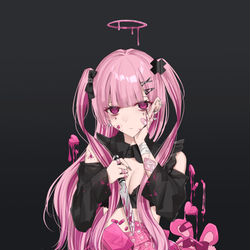 This is a pixiv picture whose title is 【コラボTシャツ】病みかわ女子.