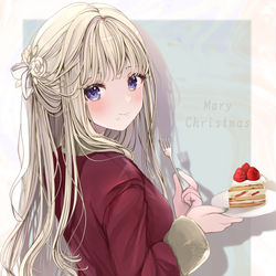 This is a pixiv picture whose title is ケーキ食べよ.