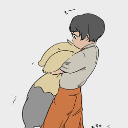 This is a pixiv picture whose title is ひとりといっぴき.