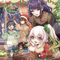 This is a pixiv picture whose title is 七神たちのクリスマス.