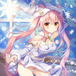 This is a pixiv picture whose title is 猫耳サンタ🎅.