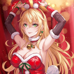 This is a pixiv picture whose title is サンタバニーガールお姉さん.