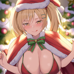 This is a pixiv picture whose title is ギャルサンタ.