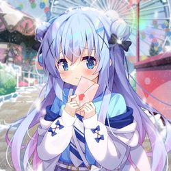 This is a pixiv picture whose title is 冬の日、チノちゃんからの告白.
