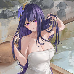 This is a pixiv picture whose title is 雷電將軍.