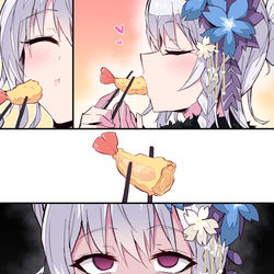 This is a pixiv picture whose title is ハルナVSえび天.