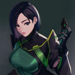 This is a pixiv picture whose title is ヴァロラント：ヴァイパー.