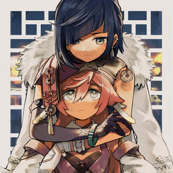 This is a pixiv picture whose title is 原神百合つめ.