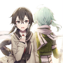 This is a pixiv picture whose title is 詩乃＆シノン.
