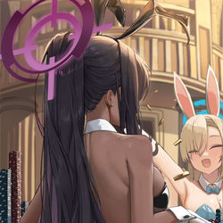 This is a pixiv picture whose title is 角楯カリン(バニーガール).