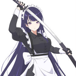 This is a pixiv picture whose title is Ei want to cutting vegetables 🍆.