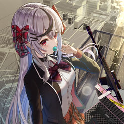 This is a pixiv picture whose title is 仕事前さかまた.