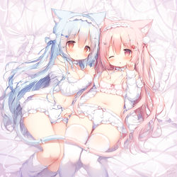 This is a pixiv picture whose title is こぼねちゃんとみるくちゃん.