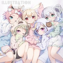 This is a pixiv picture whose title is もこもこパジャマロリパーティ.