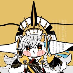 This is a pixiv picture whose title is U-オルガマリーちゃんのなが～～～いツノ.