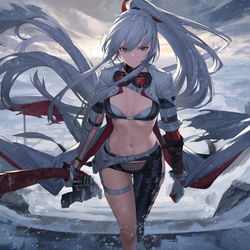 This is a pixiv picture whose title is 白毛个人版和官方版.