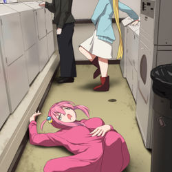 This is a pixiv picture whose title is Pink Bocchi.