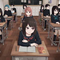 This is a pixiv picture whose title is ぼくらはみんな色違い.
